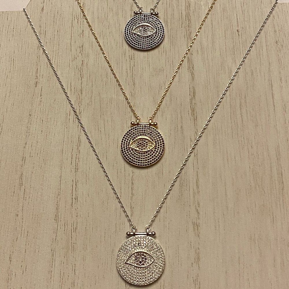 Evil Eye Pendant Crystal Necklace